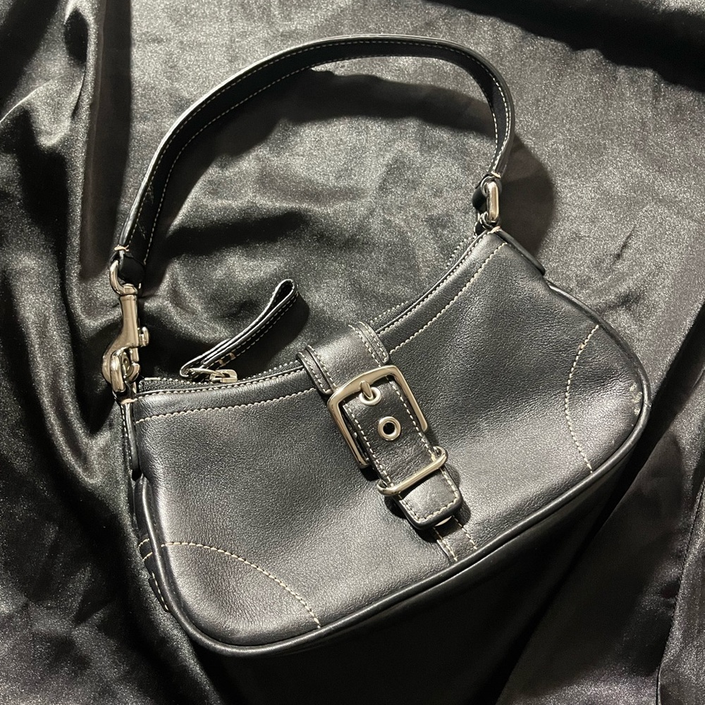 Authentic COACH mini bag - genuine black leather